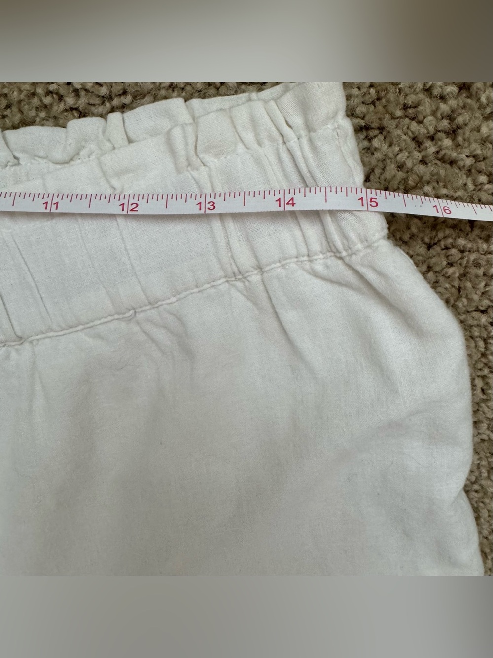 Abercrombie & Fitch Wide Leg Cropped Pants Womens Large • Linen Blend Relaxed - Picture 6 of 10